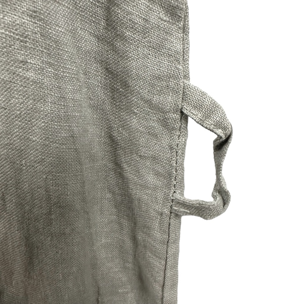 Linen Terzo Millenio Imported from Italy Gray Tie Belted Double Pocket Dress S - Picture 6 of 11